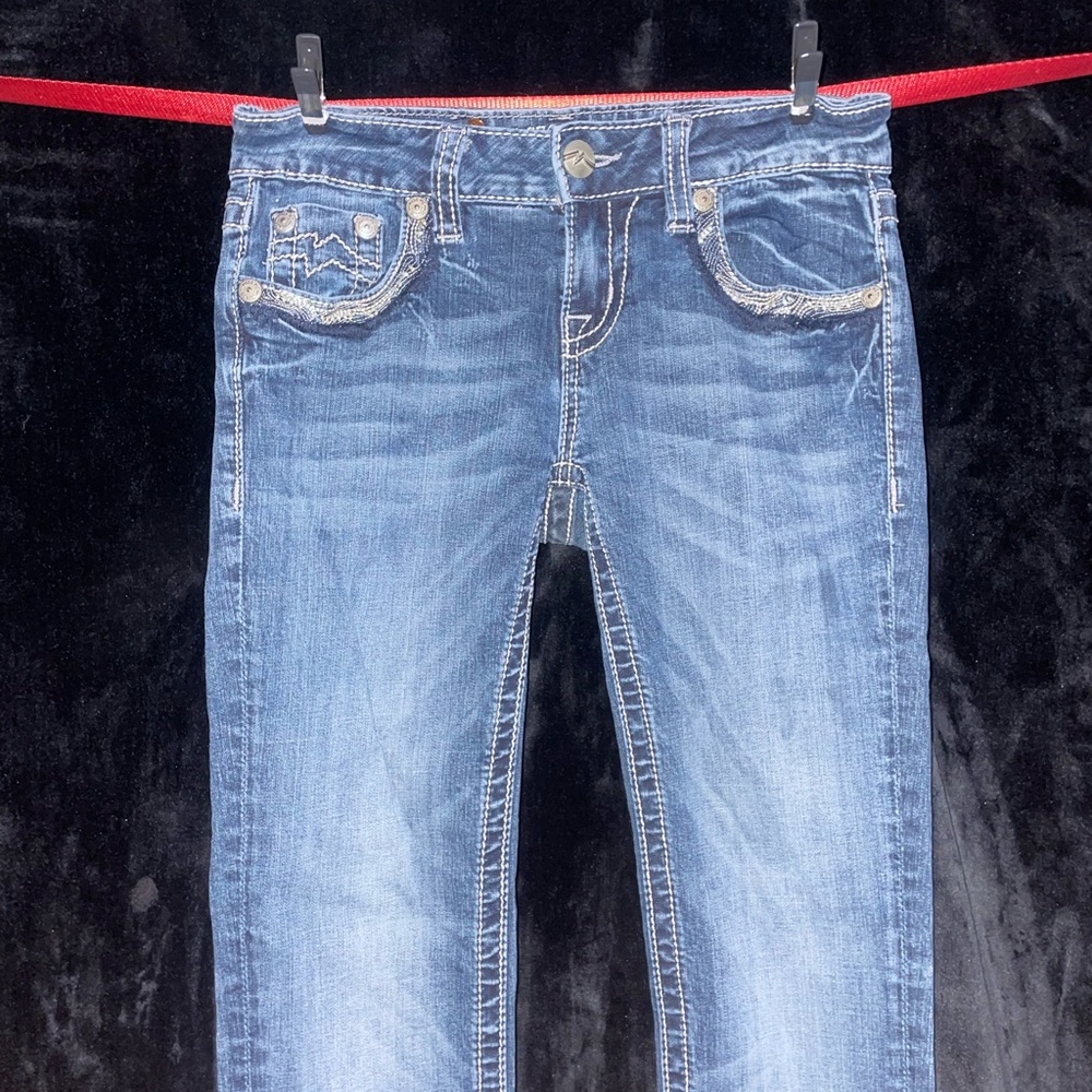 Miss Me Women's Distressed Blue Skinny Jeans